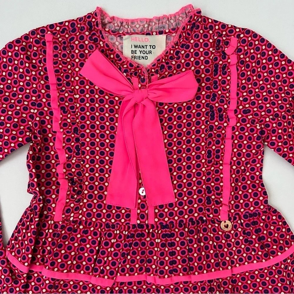 Mim-Pi Long Sleeve Dress Size 104/4 Toddler Girl